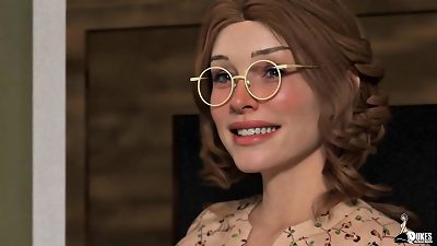 nasty Colledge stud fucks his Uncle's new hot Nerdy wife