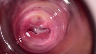 dirty talk and Camera deep inside Mia's teen cream-colored twat