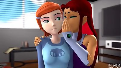 GWEN VS RAVEN breast struggle anime - MORE flicks http://ouo.io/oHg5Lyb